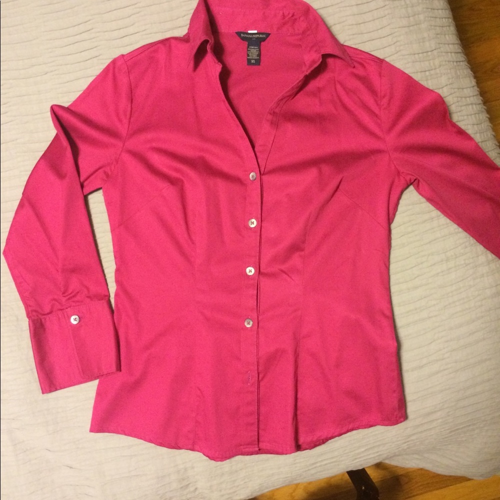 Banana Republic Fitted Stretch Button Down XS